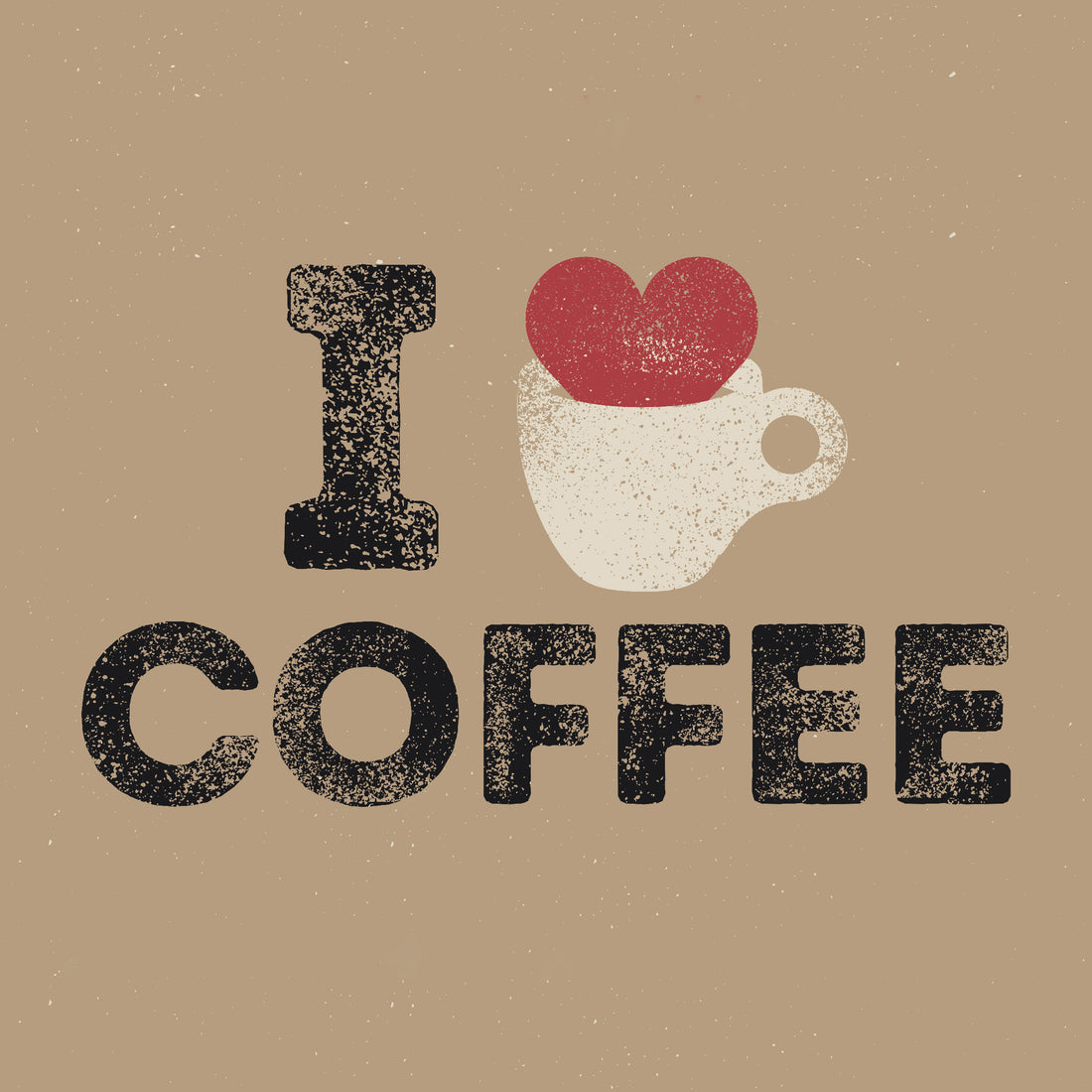 I Love Coffee - Urban Cafe Canvas Wall Art, Contemporary Decor