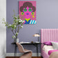 tableau mural chambre visage femme pop coloré