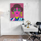 tableau déco bureau moderne visage femme coloré et pop