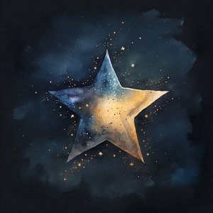 star nursery art, night sky background