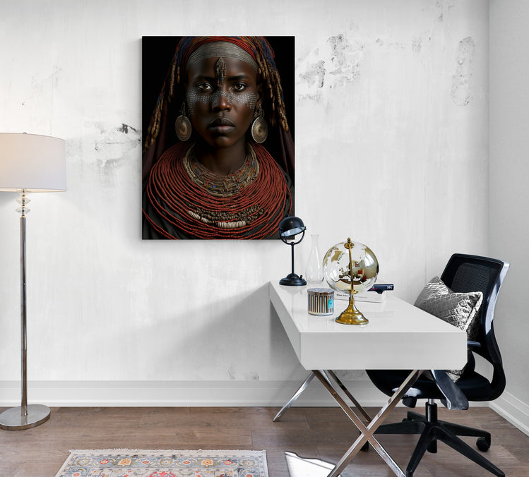 tableau déco bureau portrait photo femme africaine