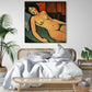 toile d'art pour décorer chambre adulte femme nue
