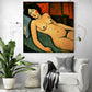 tableau décoratif pour salon femme nue et allongée