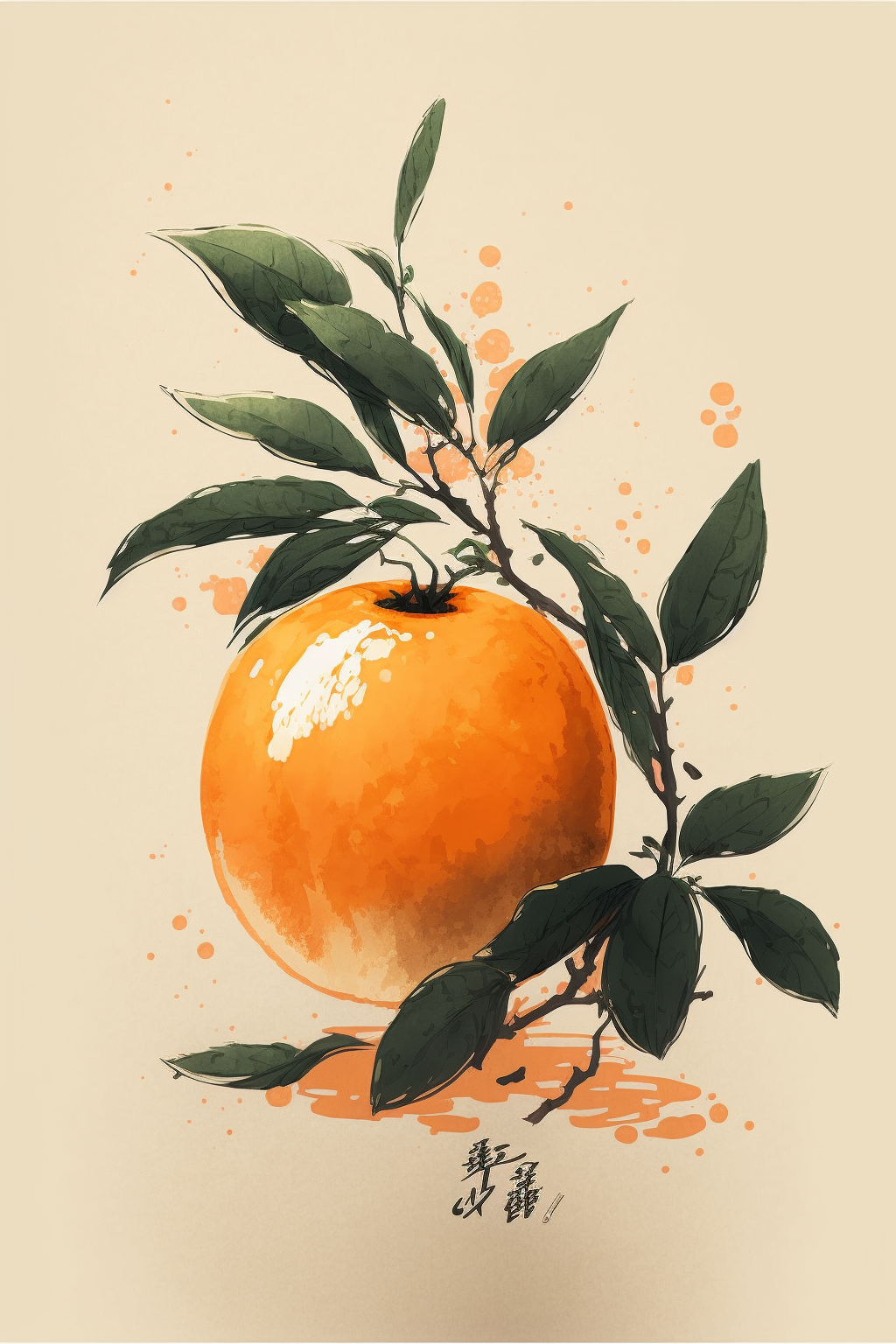 Orange Kitchen Canvas Wall Art - Vibrant Citrus Pop