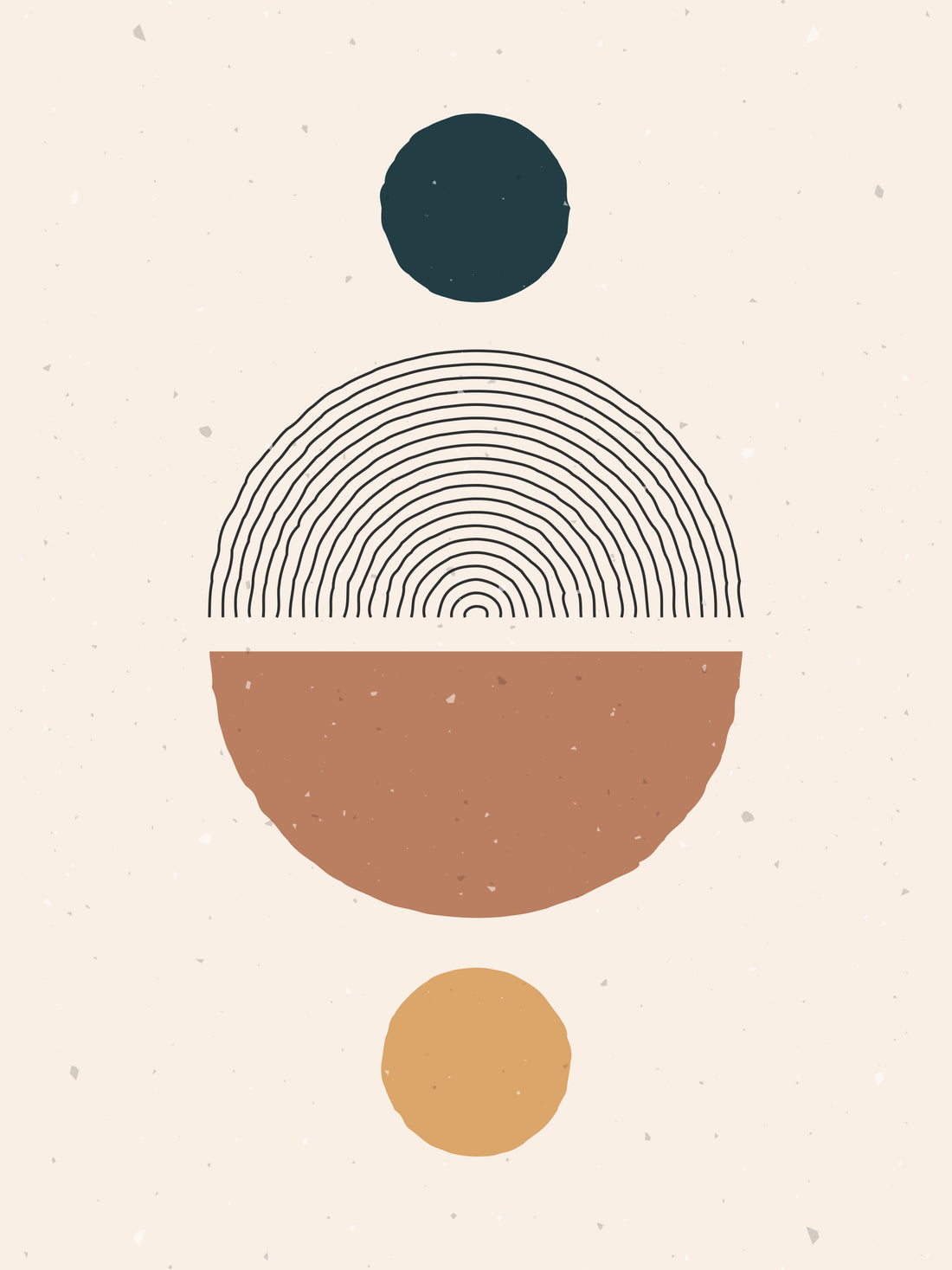 Original Nordic Geometric Wall Art - Pastel Minimalist