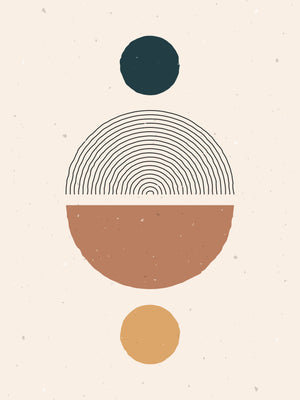 a Scandinavian geometric art in pastel colors