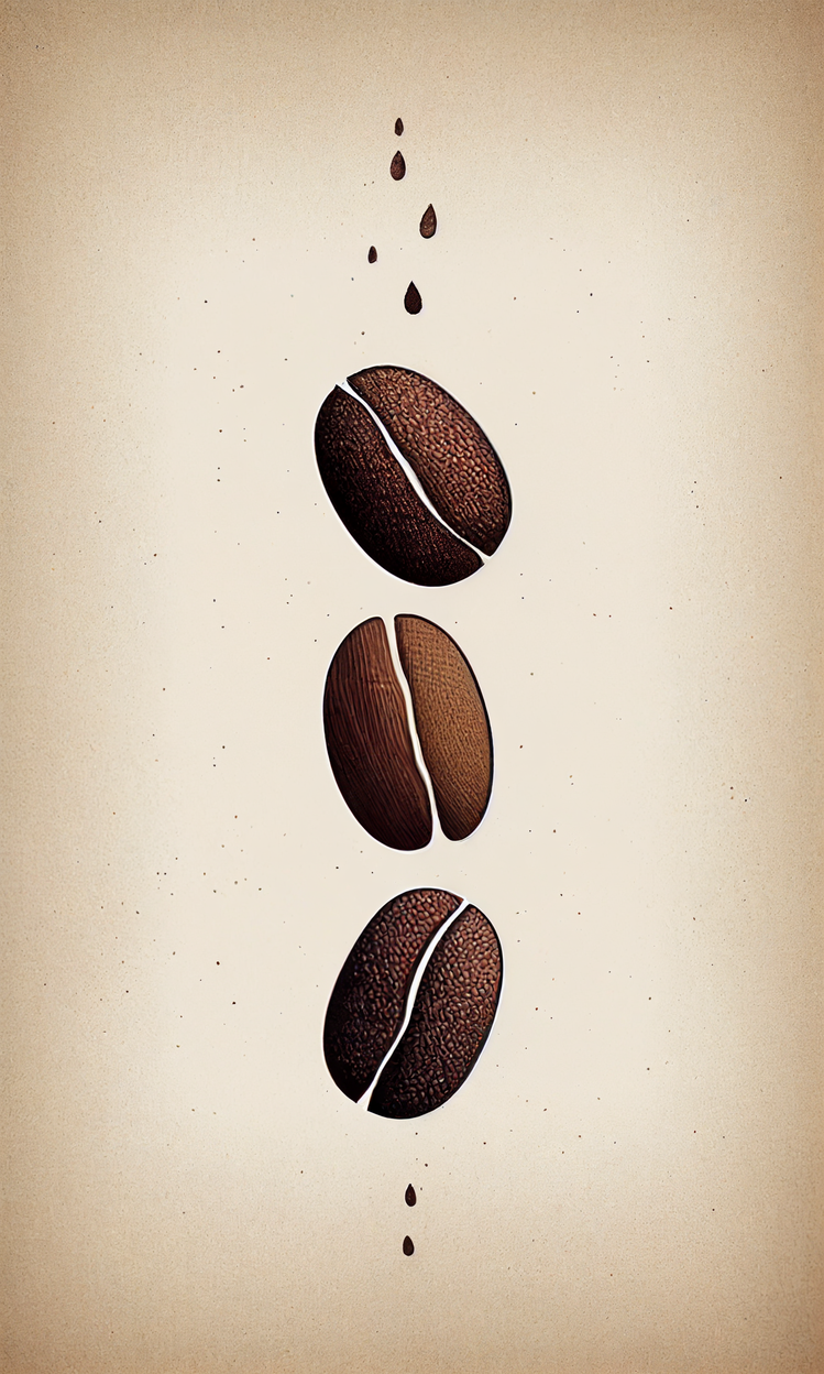 tableau grain de café minimaliste