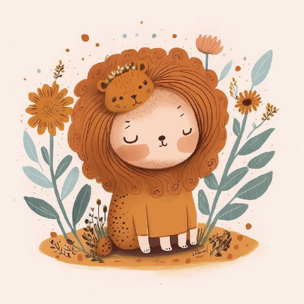 Lion Nursery Canvas Wall Art – Wild Woodland Dream