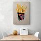Inspiré de Basquiat, grande toile déco qui représente le visage d'un afro-américain avec des cheveux en frite. Minimalistes et colorées, ses couleurs sont vives et profondes. Les couleurs principales sont le jaune, le rouge, le noir et le beige.