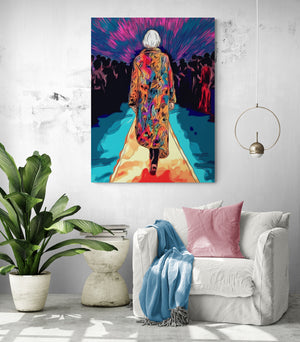 fashion artwork, colorful, trendy, original for living room