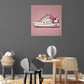 tableau mural pour enfant sneakers hello kitty 