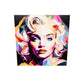 Tableau plexiglas pop art de Marilyn Monroe, haut en couleur
