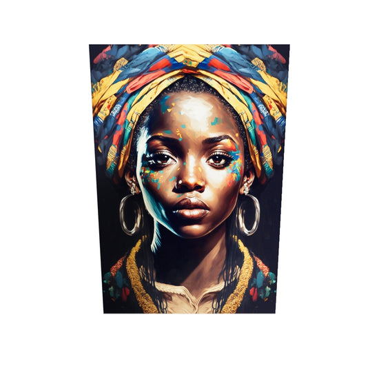Tableau plexiglas pop art, portrait de la beauté de la femme noire