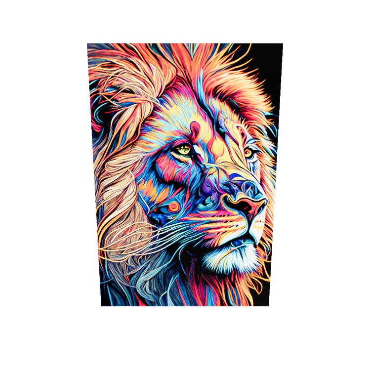Tableau plexiglas Pop art le lion pour chambre, très coloré