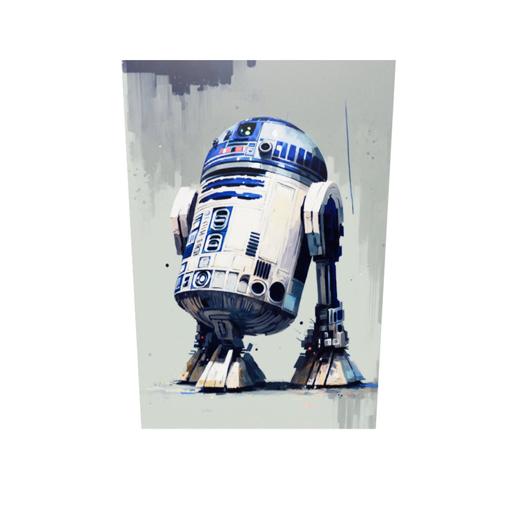 Tableau en plexiglas R2D2, portrait en peinture, hommage a la sage de Star Wars