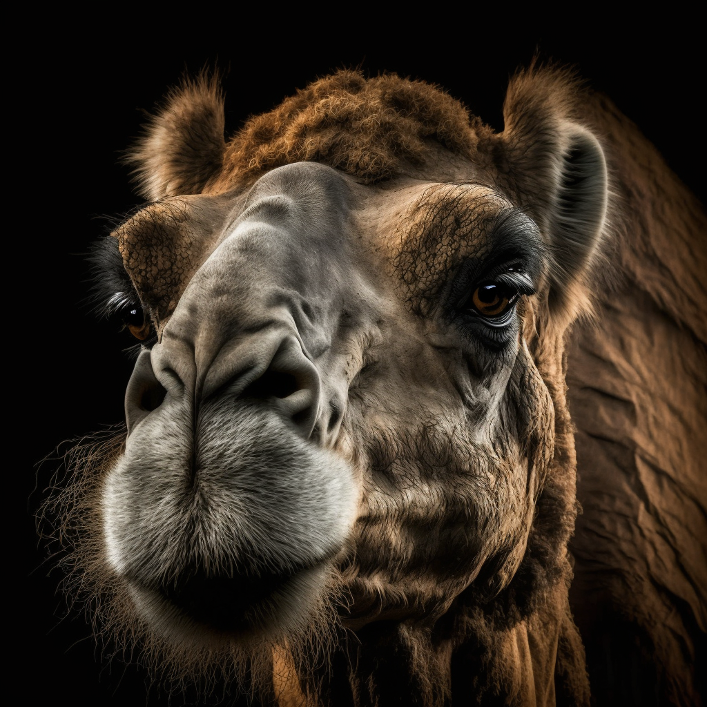 Camel Portrait Wall Art - Radiant Glow
