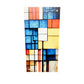 Tableau en plexiglas, la toile "Composition A" de Mondrian revisitée de manière à mettre en valeur sa profondeur et son intensité. Des éléments de style industriel ont été intégrés pour ajouter une touche contemporaine à l'œuvre pour une version actualisée, plus moderne