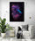 Colorful fighting fish, starry dance, soothing ambiance, modern decor for living room.
