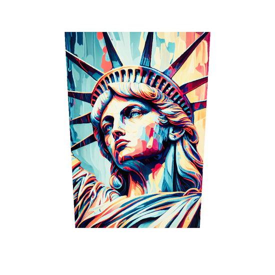 tableau plexiglass coloré de la statue de la liberté