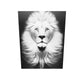 tableau lion plexiglass photo noir et blanc réaliste