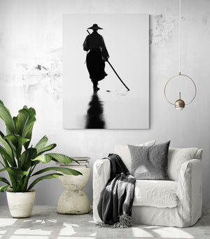 Minimalist silhouette, Japanese kon, calming, interior decor.