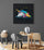 Children's room art with sleeping unicorn clouds stars rainbow